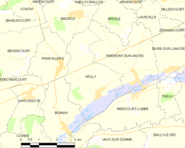 Mapa obce Heilly