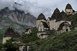 Burial vaults in the City of Dead at Dargavs, North Ossetia