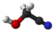Ball and stick model of glycolonitrile