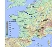 řeka na mapě Francie