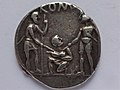 Albert 897, früheste römische Münze (Denar, 137 v. Chr.) mit Schwurszene