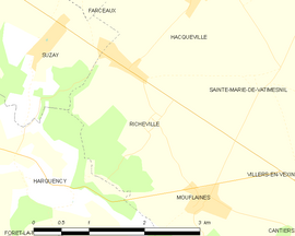 Mapa obce Richeville
