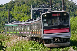 仙石線を走る205系3100番台 （2021年9月 手樽駅 - 陸前富山駅間）