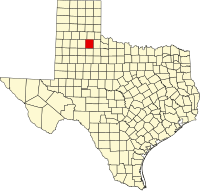 Locatie van Motley County in Texas