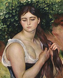 Cô gái đang tết tóc (Suzanne Valadon), 1885