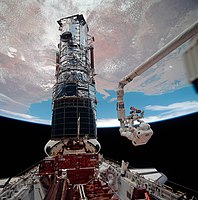 Werkzaamheden aan de Hubble-ruimtetelescoop