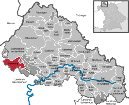 Kaart van Sandberg (Beieren)