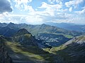 Luftbild von der Maienfelder Furgga in die Aroser Bergschale