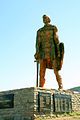 A statue of legendary early medieval prince Laborec on a hill near the village