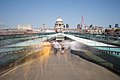 Crossing the bridge, looking towards St Paul's Cathedral