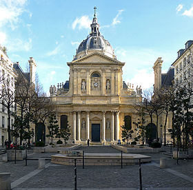 Place de la Sorbonne et chapelle de la Sorbonne.