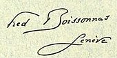 signature de Frédéric Boissonnas