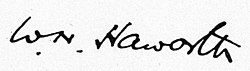 Walter Norman Haworths signatur