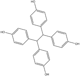 Structuurformule van tetrafenolethaan