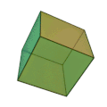 Um cubo em rotação