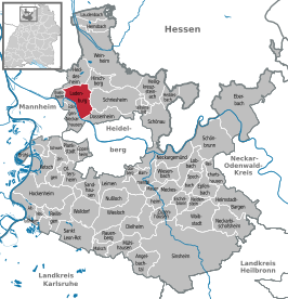 Kaart van Ladenburg