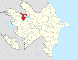 Map of Azerbaijan showing Samukh District