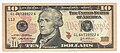 10 dollarin setelissä on kuvattuna Alexander Hamilton.