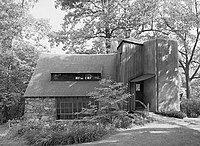 Wharton Esherick Studio, 1520 Horseshoe Trail, Malvern, Pennsylvania (1956). Designed with Wharton Esherick