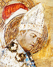 Papst Clemens VI. (Fresko aus dem 14. Jahrhundert)