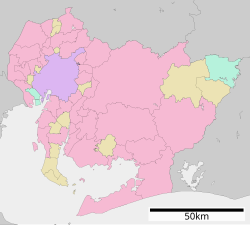 弥生町の位置（愛知県内）