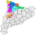 Llocalización y estensión de diócesis d'Urgel, dientro de Cataluña y Andorra.
