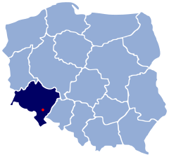 Localização de Pieszyce na Polónia