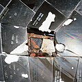 Damaged tile on Atlantis' heat shield