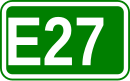Zeichen der Europastraße 27