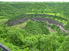 Ajanta Caves view from nearby hill