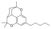CBT tipi kannabinoidin kimyasal yapısı.