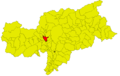 Collocatio finium municipii in Libera Provincia Bauzanensi.