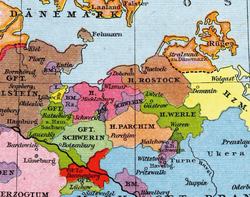 Мекленбург (розево), околу 1230 година