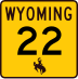 Wyoming Highway 22 marker