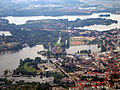 Vue aérienne de Schwerin.