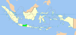 Location o Central Java in Indonesie