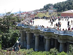 Vista exterior del mirador del Parc Güell.