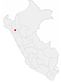 Letak Cajamarca di Peru