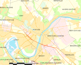 Mapa obce Pontoise