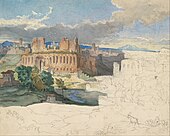 Ruines, Rome, 1831, aquarelle, gouache.