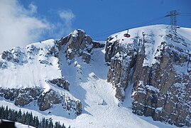 Corbet's Couloir at Jackson Hole Mountain Resort, Teton Village, Wyoming, United States