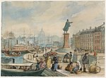 Sergels staty över Gustav III på Skeppsbron, av Fritz von Dardel. (1860)