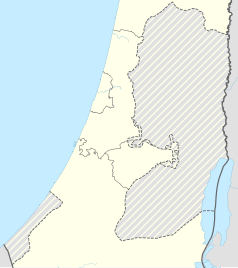 Mapa konturowa Dystryktu Centralnego, blisko centrum u góry znajduje się punkt z opisem „Elad”