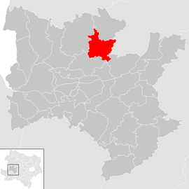 Poloha obce Weiten v okrese Melk (klikacia mapa)