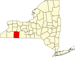 Karte von Allegany County innerhalb von New York