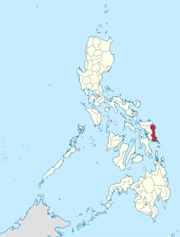 Locatie van Eastern Samar in de Filipijnen