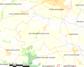 Poziția localității Les Verchers-sur-Layon