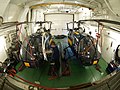 Ein Hangar für Hubschrauber auf dem Forschungsschiff Polarstern (2007)