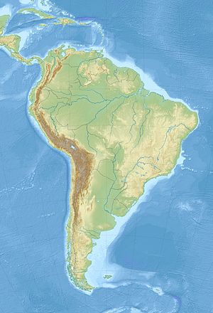 ネバド・デル・ルイスの位置（南アメリカ内）