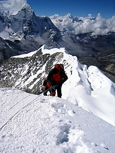 Mountain climber in Nepal